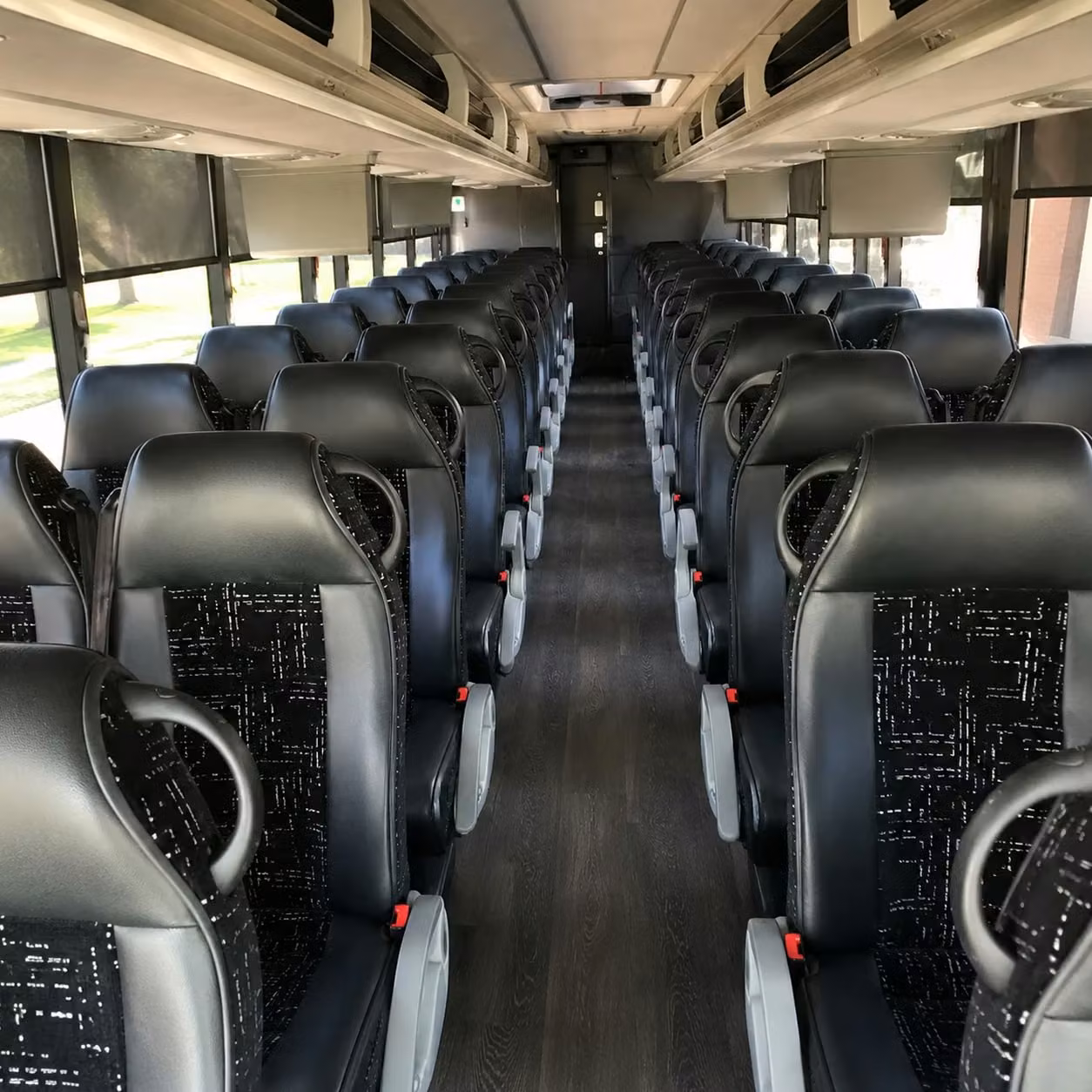 56 passenger charter bus interior