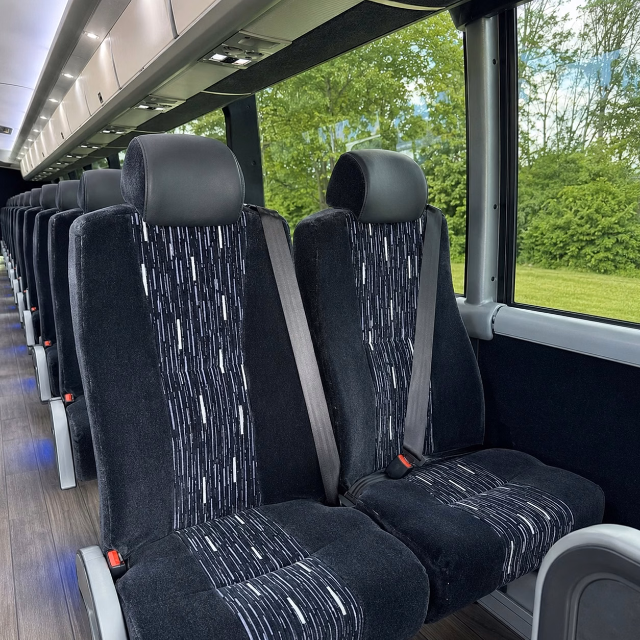 st louis charter bus rental interior